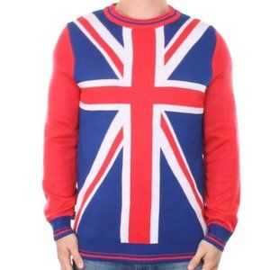 NWT Tipsy Elves Men's UK Union Jack Sweater